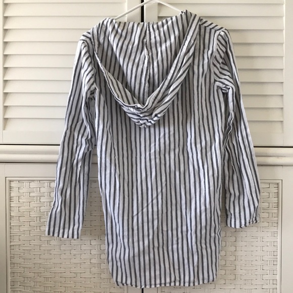 Billabong b&w hooded long sleeve shirt medium - Picture 7 of 7